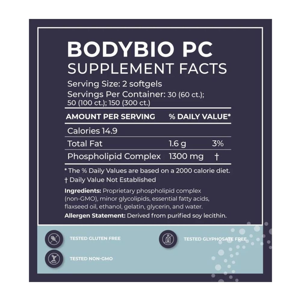 BodyBio PC (Phosphatidylcholine) - Accelerated Health Products